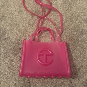 Telfar Medium Bag in Vibrant Pink (Melissa x telfar Barbie bag)